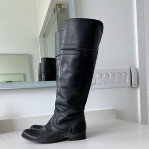 Frye Women's Melissa Trapunto knee-high riding boots black sz 6
